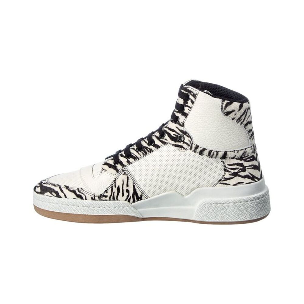 Saint Laurent Sl/24 Haircalf & Leather Sneaker, White - Picture 2 of 5